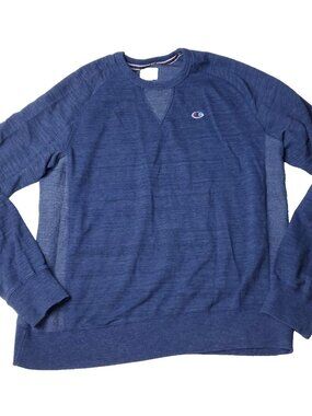 Champion Sweater Womens L Large Pullover Blue Cotton Athletic Sweatshirt Sport